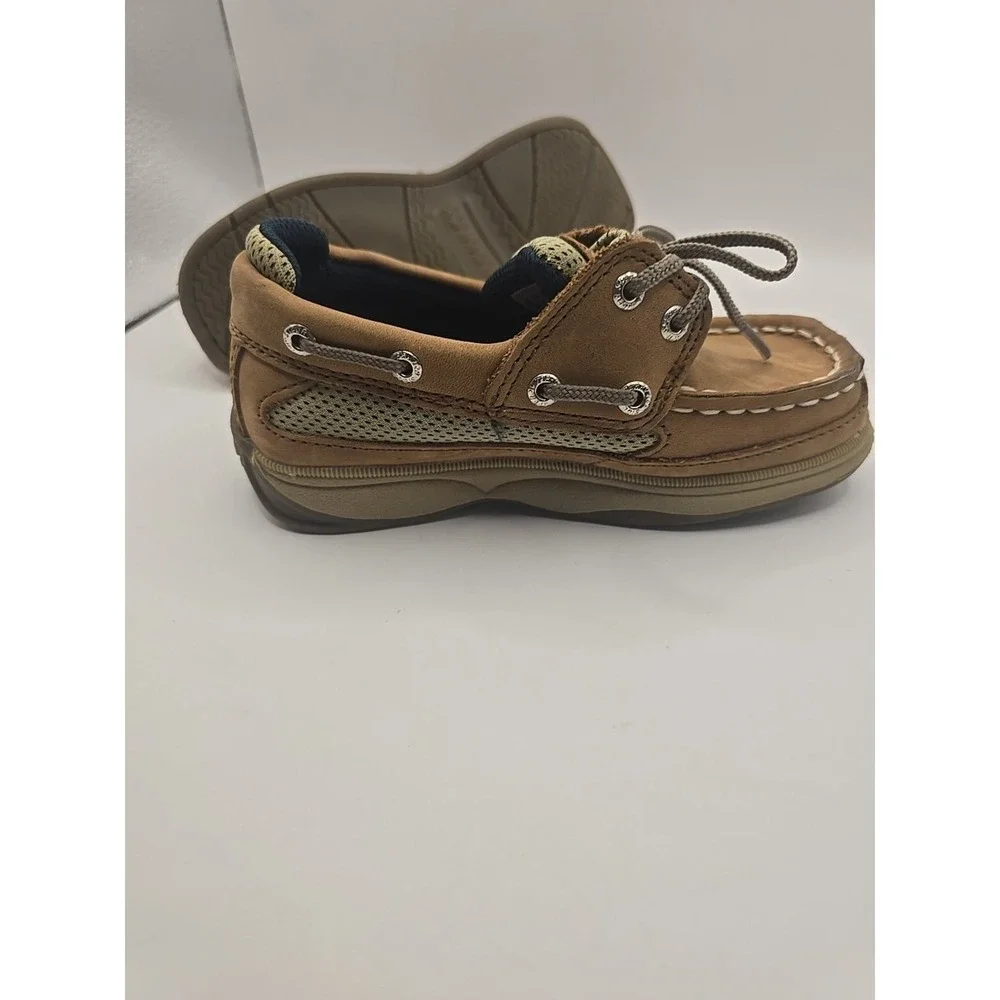 SPERRY KIDS TOP SIDER Child Sz‎ 9.5M Casual Brown Leather